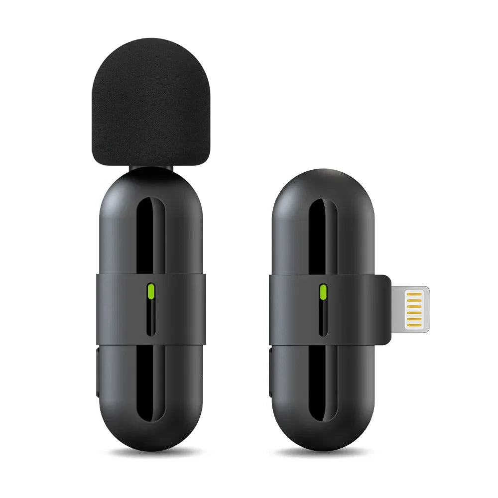 Mini Wireless Lavalier Microphone USB C Noise Cancellation Lapel Mic for iPhone 17/16/15 Video Recording Vlog
