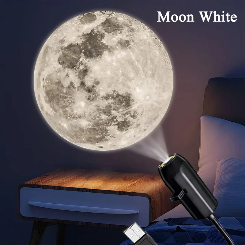 Halloween Projector USB 360 Degree Rotating LED Skull Projector Lamp Cristmas Decoration for Bedroom Ceiling Room Wall Decor