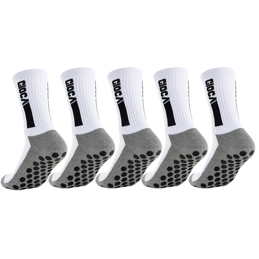 1/5/8/10pairs men women unisex non slip grip soccer rugby socks towel bottom breathable shockproof athletic exercise
