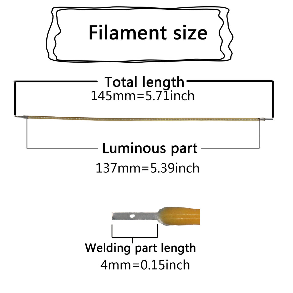 100pcs LED Filament Lamp Parts DC3V 145mm Warm Retro Edison Bulb LED Diodes Flexible Filament For Christmas Decorative Lamp