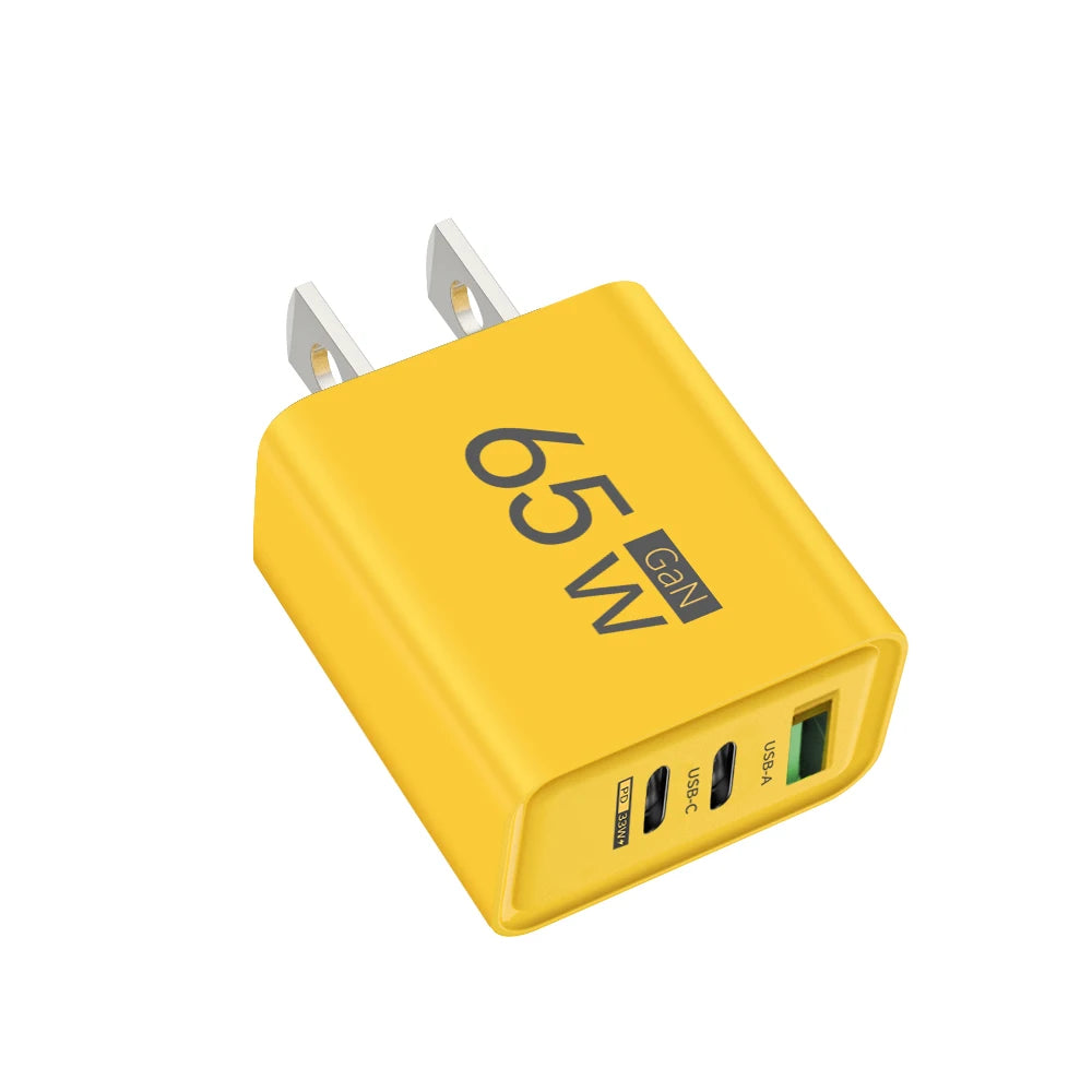 PD 65W Fast Charging Charger USB Mobile Phone Power Adapter For Samsung Huawei Xiaomi iPhone Honor Type C Quick Charge Charger