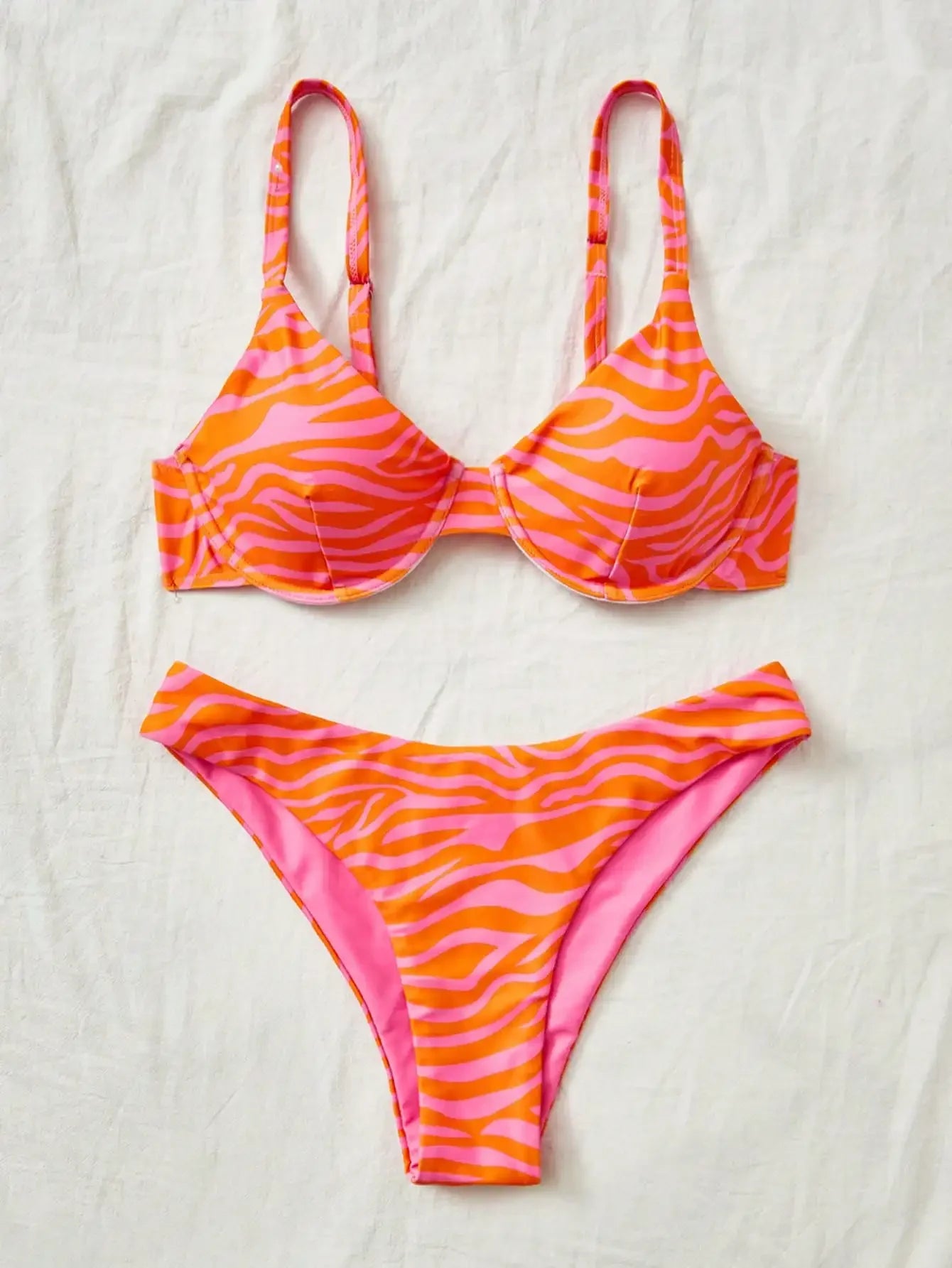 New summer vacation leopard print bikini set, summer vacation beach swimming bikini setjv