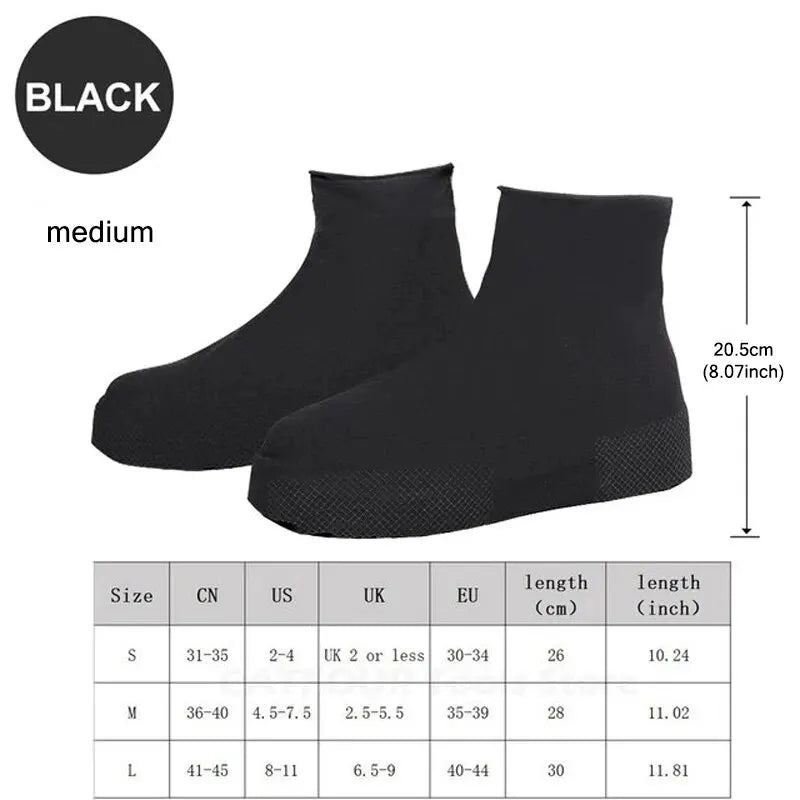 Reusable Waterproof Rain Shoe Covers Non-Slip Overshoes for Men & Women Outdoor Fishing Commute & Household Use Home Garden