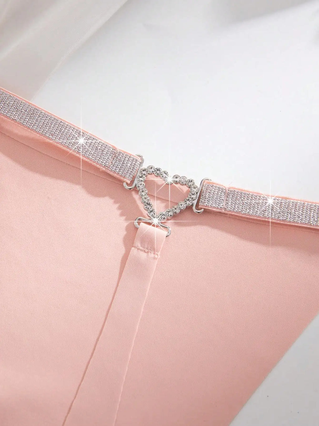 8pcs Multicolor Seamless Thong Panties with Heart Rhinestone Waistband