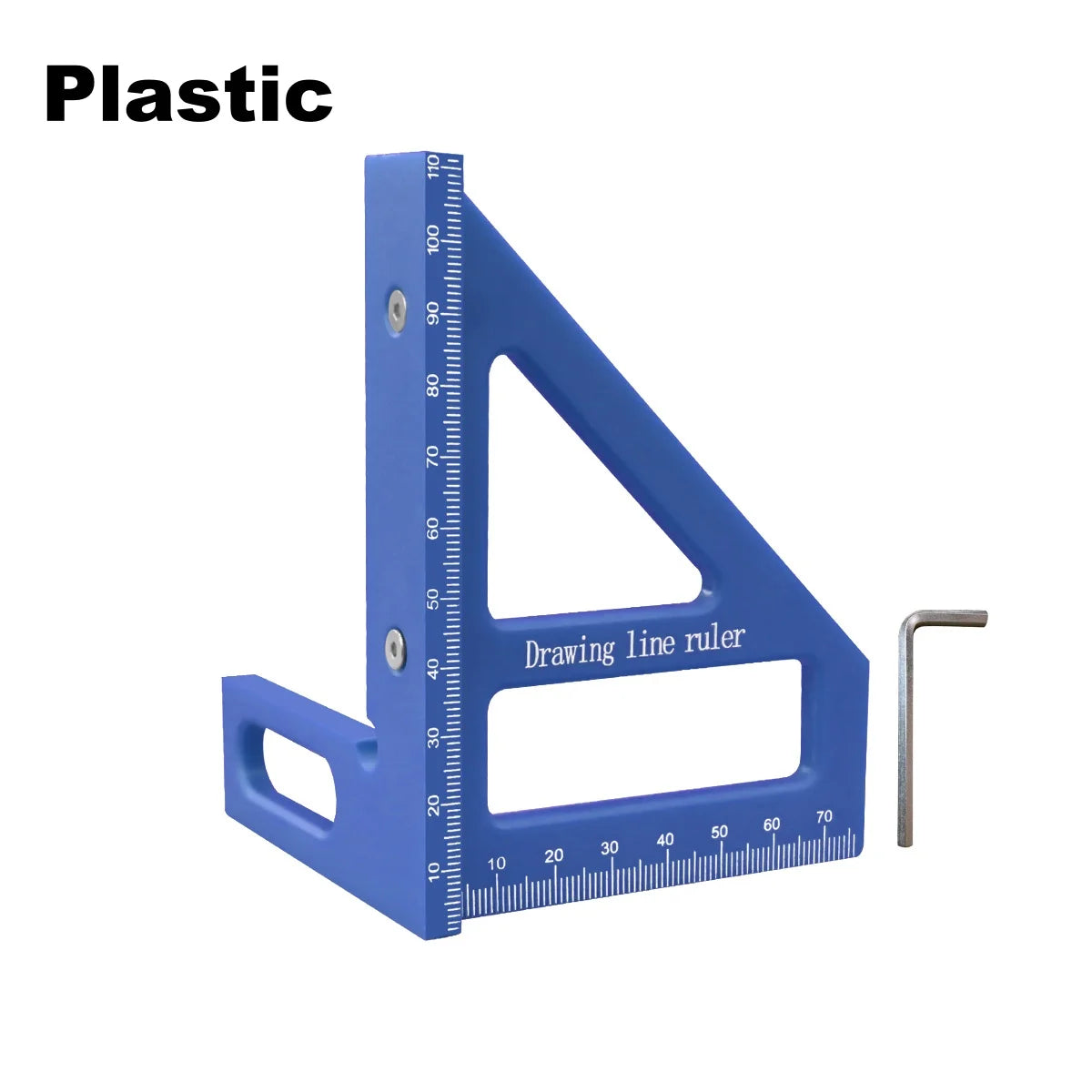 Carpenter Square -Woodworking Square Protractor Aluminum/Plastic Ruler 3D Multi Angle 45/90 Degree Layout Measuring Ruler