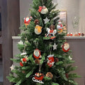 12-Pieces: Christmas Tree Colorful Resin Elk Pendant Decoration