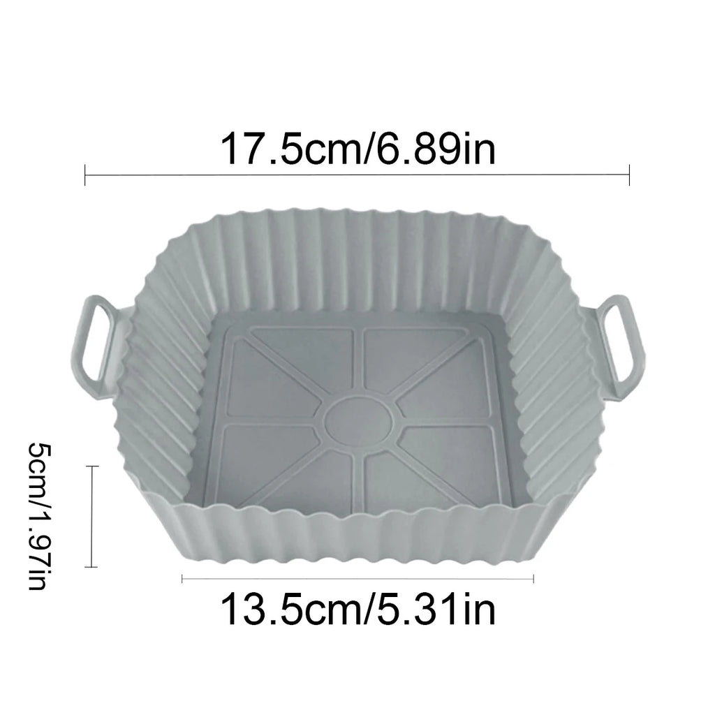 Reusable Air Fryer Silicone Liners Pot Non-Stick Airfryer Basket Cooking Gadgets Baking Tray Pizza Pan Oven Kitchen Accessories
