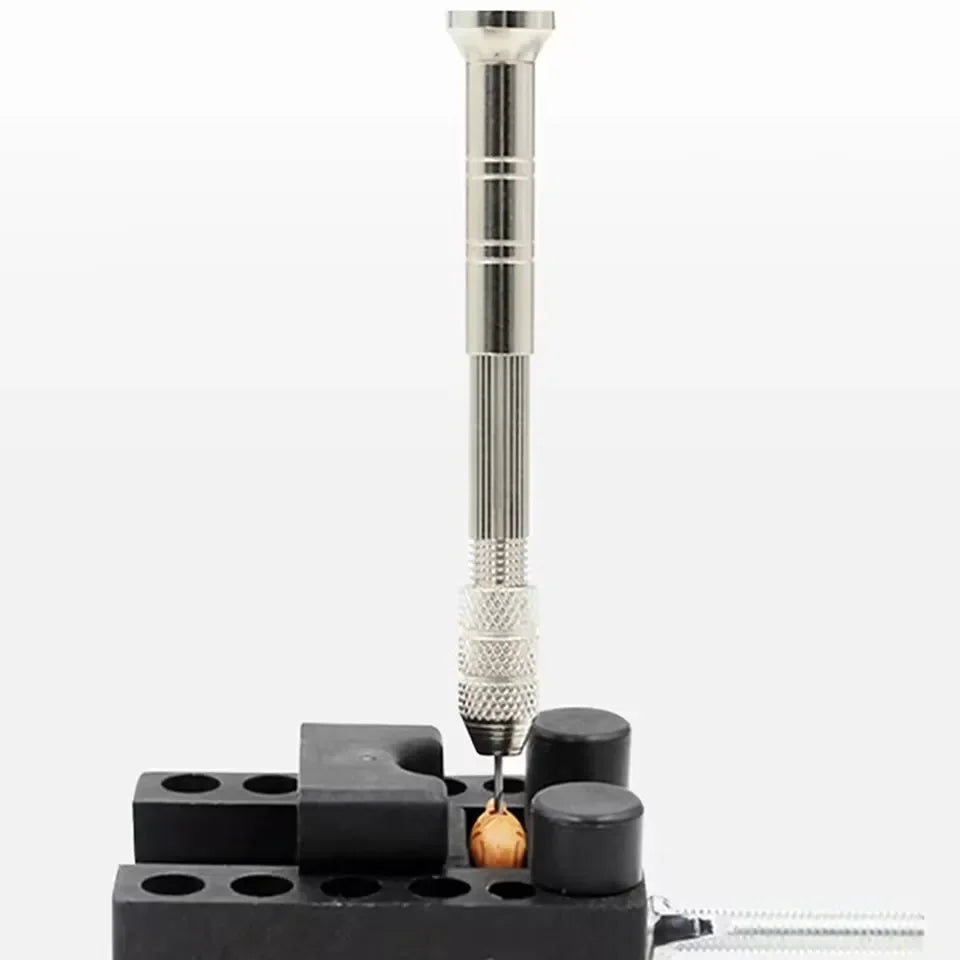 0.8-3.0mm Mini Hand Drill Woodworking Tools Drilling Rotary Tool Manual Twist Drill Bit Watchmaker Pin Vice Watch Repair Tools