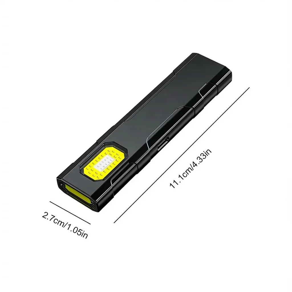 Emergency Portable Rechargeable Mini LED Keychain Flashlight 800LM Magnetic Pocket Torch Light for Work, Camping, Car Use