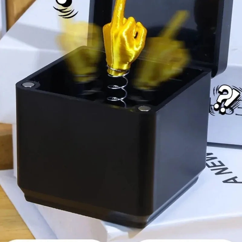 Christmas Interesting Prank Gift Middle Finger In Box Christmas Box Funny Creative Gifts Office Desk Decoration Home Decoration
