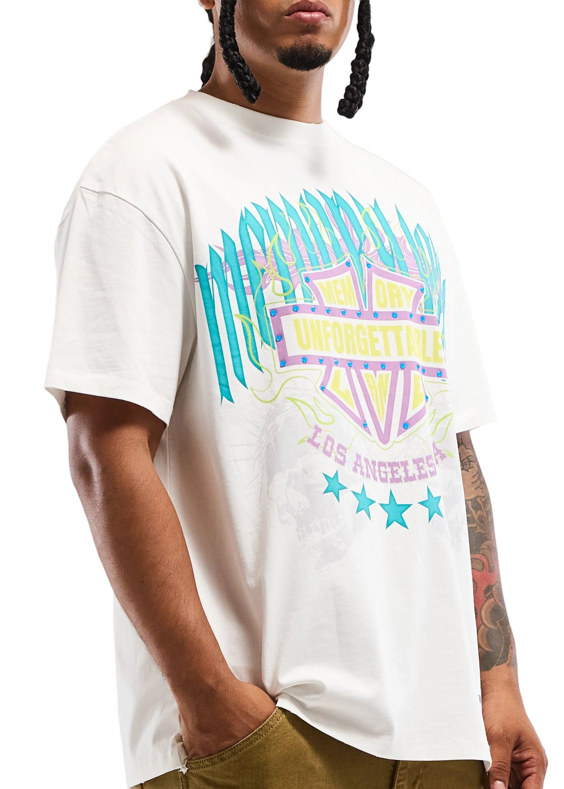 Memory Lane Unforgettable Shield Tee - Antique White