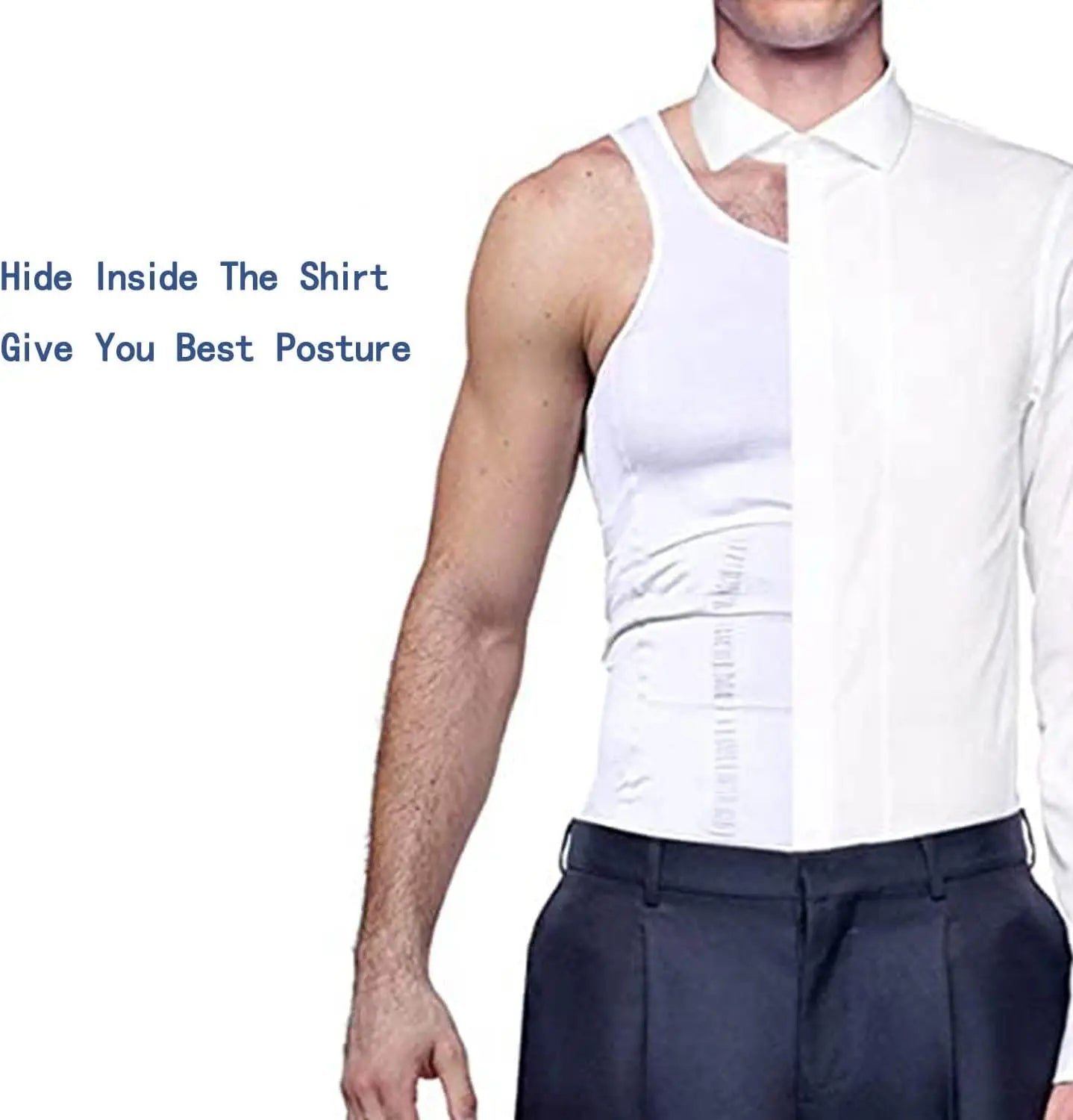 Men Compression Body Shaper Vest Seamless Slimming Tank Top Belly Control Waist Trainer Undershirt Shapewear