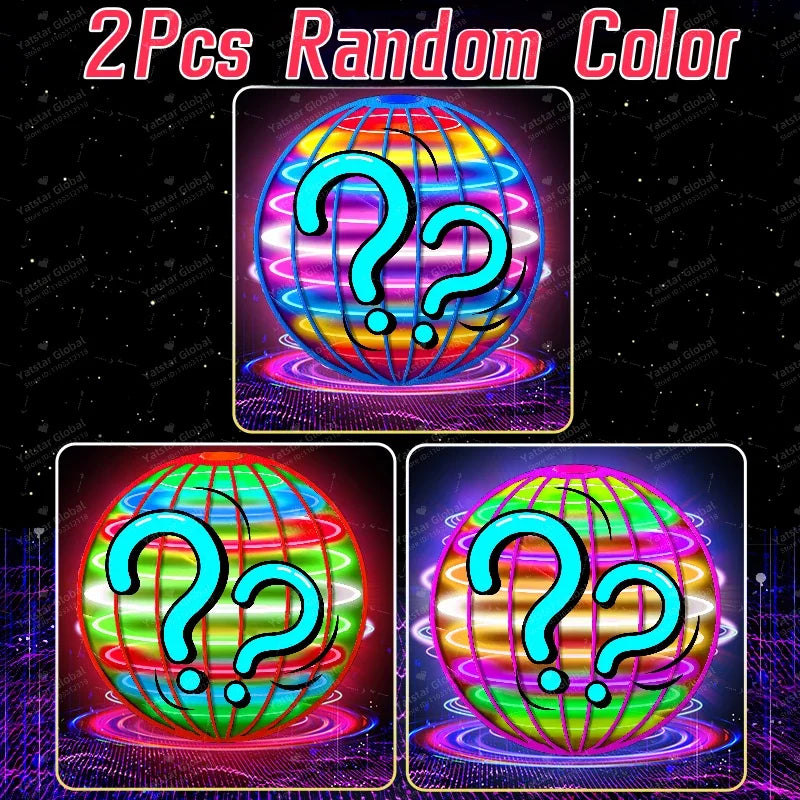 Flying Ball Children's Hand Controlled Color LED Cosmic Globe 360 ° Rotating Suspension Ball Suitable for Indoor and Outdoor Toy
