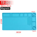Magnetic Mat Silicone Repair Mat Circuit Board Soldering Pad Heat Resistant 932°F Anti-Static for ESD Iron Phone Repair