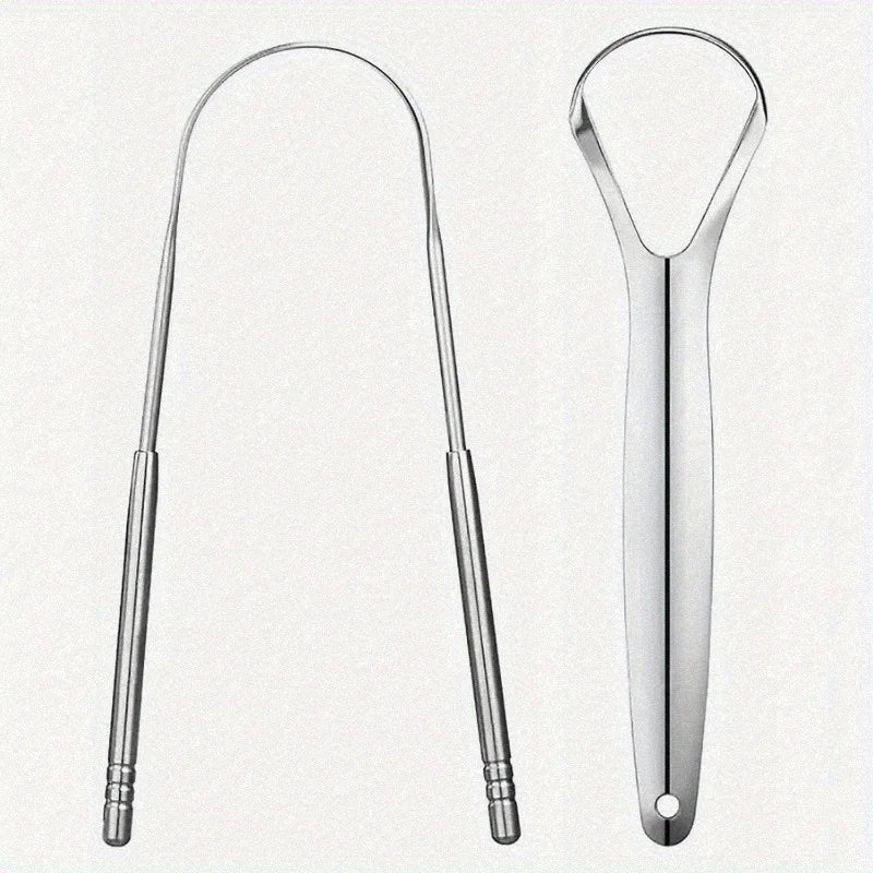 Premium 1pcs/3pcs Metal Tongue Scraper Cleaner for Adults & Kids, Portable Stainless Steel Tongue Scrapers Brushes for Removing