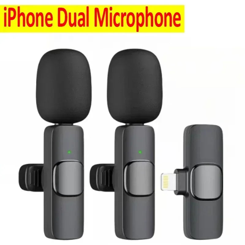 Mini Wireless Lavalier Microphone USB C Noise Cancellation Lapel Mic for iPhone 17/16/15 Video Recording Vlog