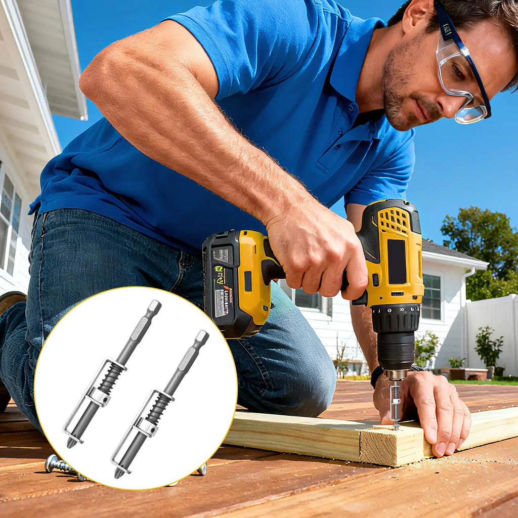 Spring-loaded screw holder drill bit anti-drop screwdriver bit fixing clamp set, suitable for electricians and home DIY repairs.