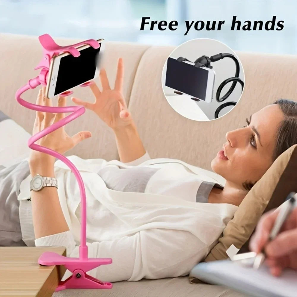 Adjustable Long Arm Phone Stand | Universal Bedside Desk Mount Holder | Fits for iPhone Samsung Xiaomi Huawei All Models