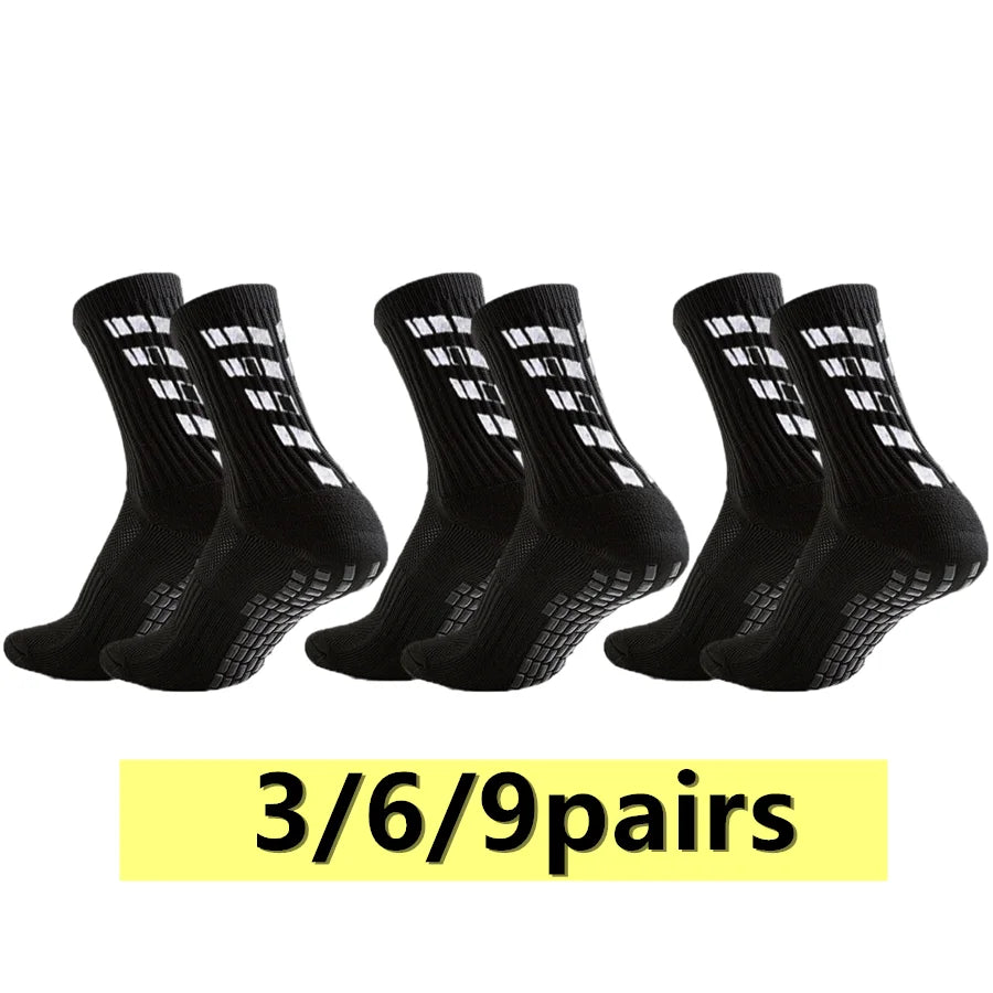 3/6/9pairs men women non slip grip cycling hiking non slip grip socks towel bottom breathable shockproof athletic exercise