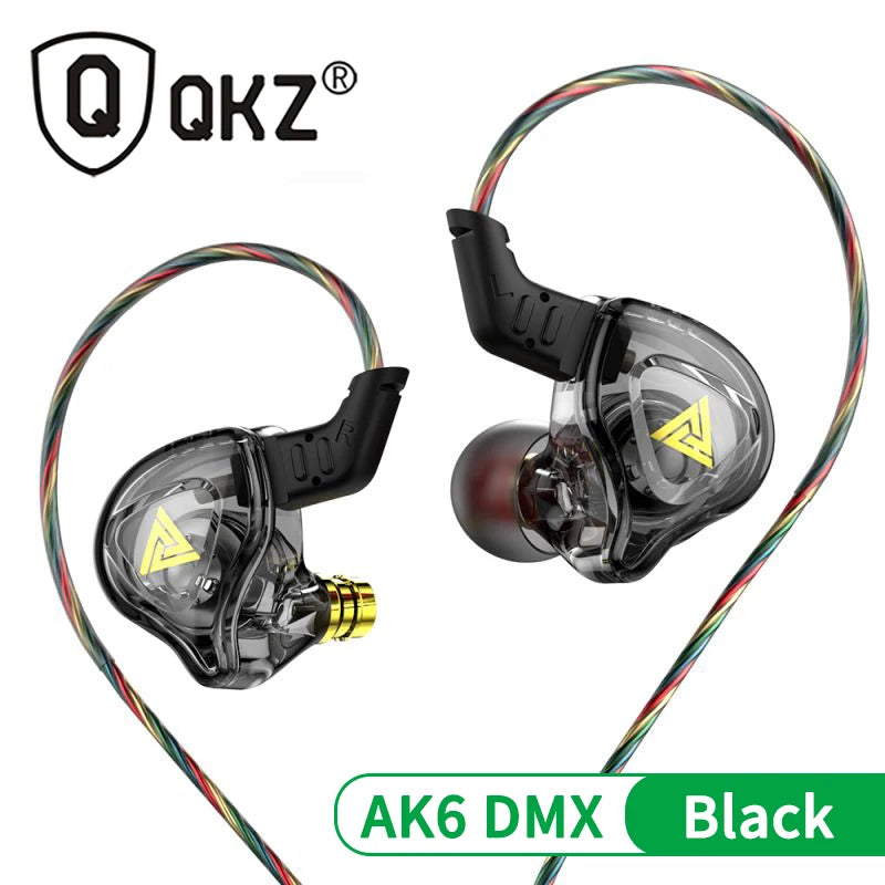 3.5MM Headset Music Earbuds In Ear With Mic Original QKZ AK6 Copper Driver HiFi Wired Earphone Race Sport Headphone Bass Stereo