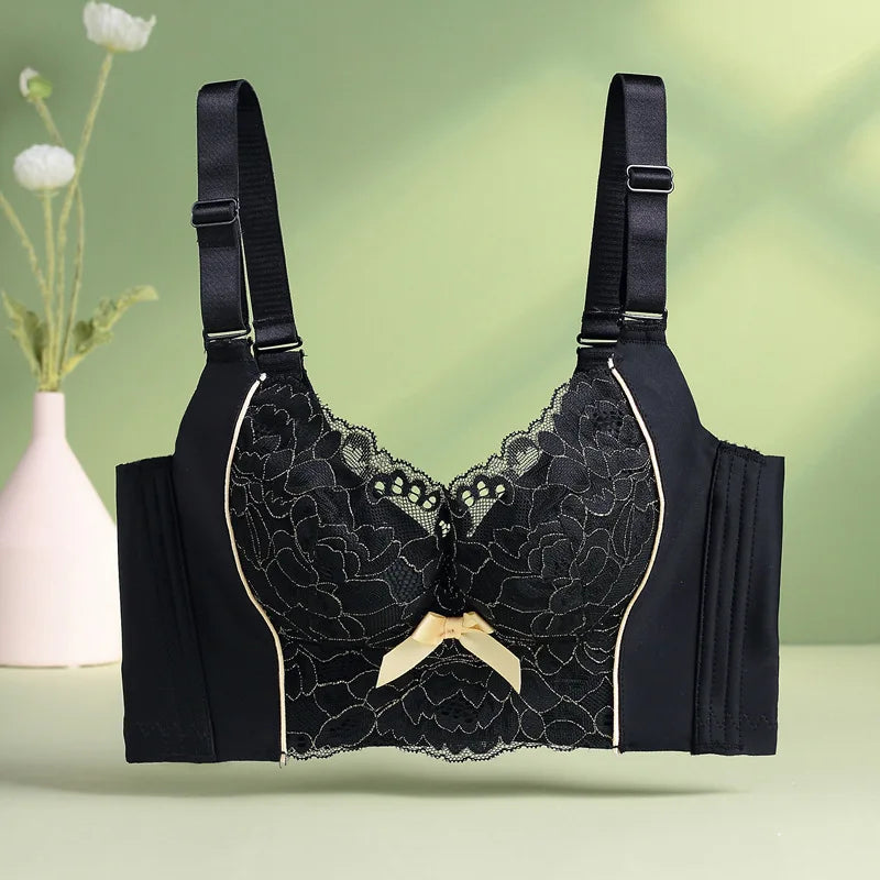 Women Bra Thin Underwire Push Up Large Size Adjustable Underwear Breast Receiving Minimizer Bra 75 80 85 90 B C D E