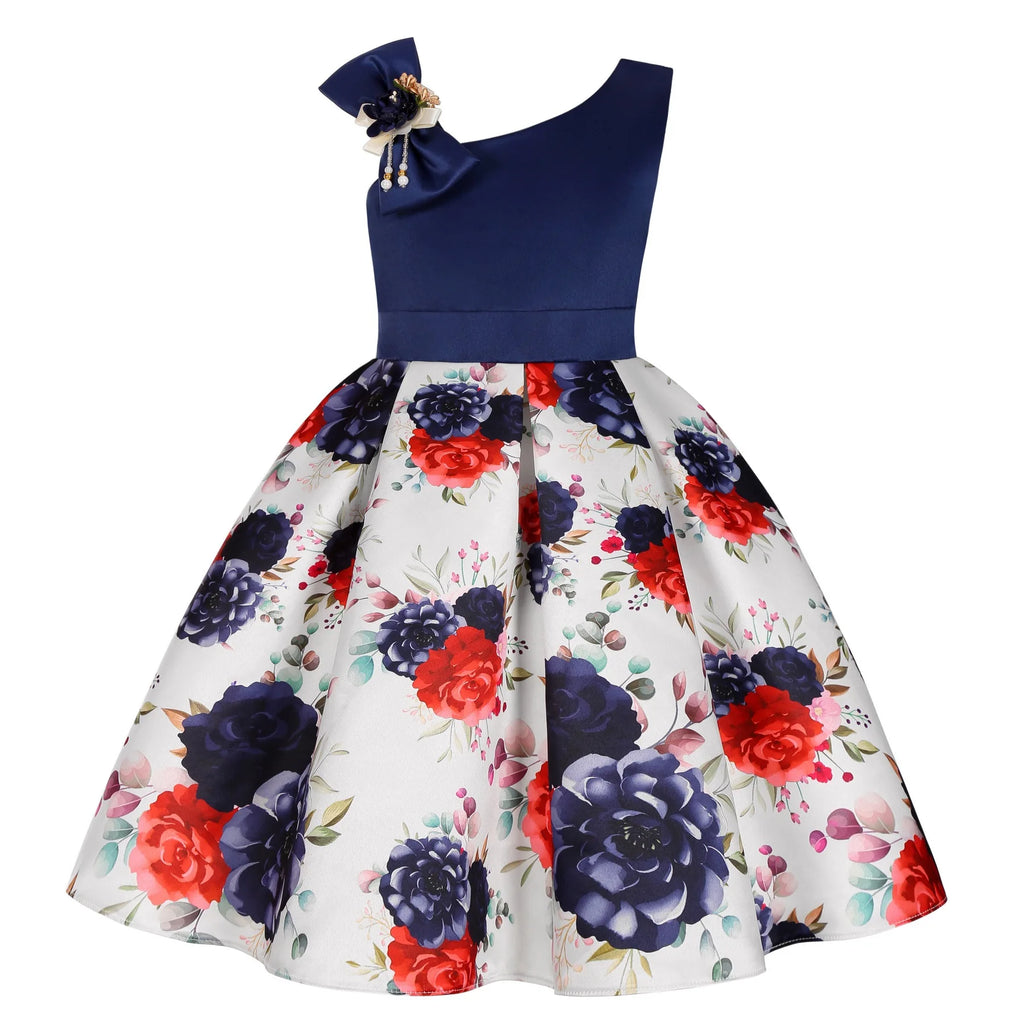 Big Bow Flower Girls Wedding Dresses For Girls Baby Children Dress Evening Party Tutu Princess Dress For Kids 3 5 10 Years