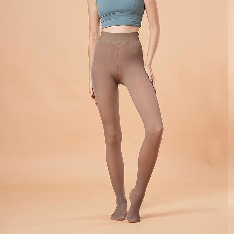 Women Thermal Tights Translucent Winter Warm Stockings Fleece Elasticity Thick Woman Pantyhose Sexy Slim High Waist Leggings