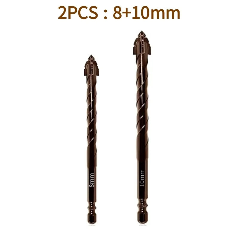 High-Four-edged serrated eccentric drill for dry drilling of ceramic tiles, glass, marble, concrete, stainless steel drill bits
