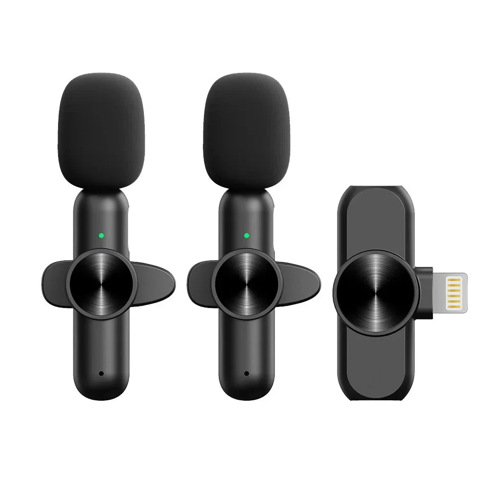 Mini Wireless Lavalier Microphone USB C Noise Cancellation Lapel Mic for iPhone 17/16/15 Video Recording Vlog