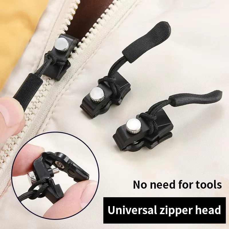 3-60Pcs Universal Zipper Repair Kit Quick Instant Detachable Zipper Head Replacement Zipper Slider Pull Jacket Bags Coat DIY Sew