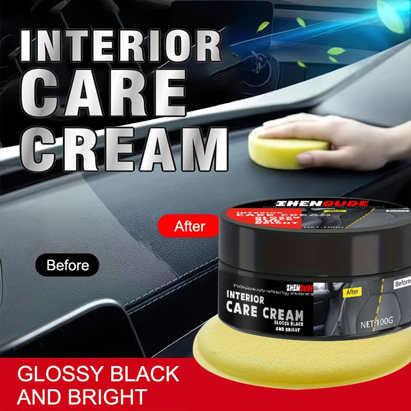 1 Piece 100g Car Plastic Repair Agent Recovery Black Luster Car Interior Leather and Panel Update Wax Coating Car Polishing and Repair Coating Cleaning Rejuvenation Repair Wax