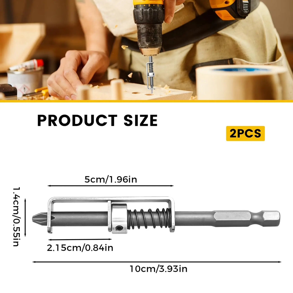Spring-loaded screw holder drill bit anti-drop screwdriver bit fixing clamp set, suitable for electricians and home DIY repairs.