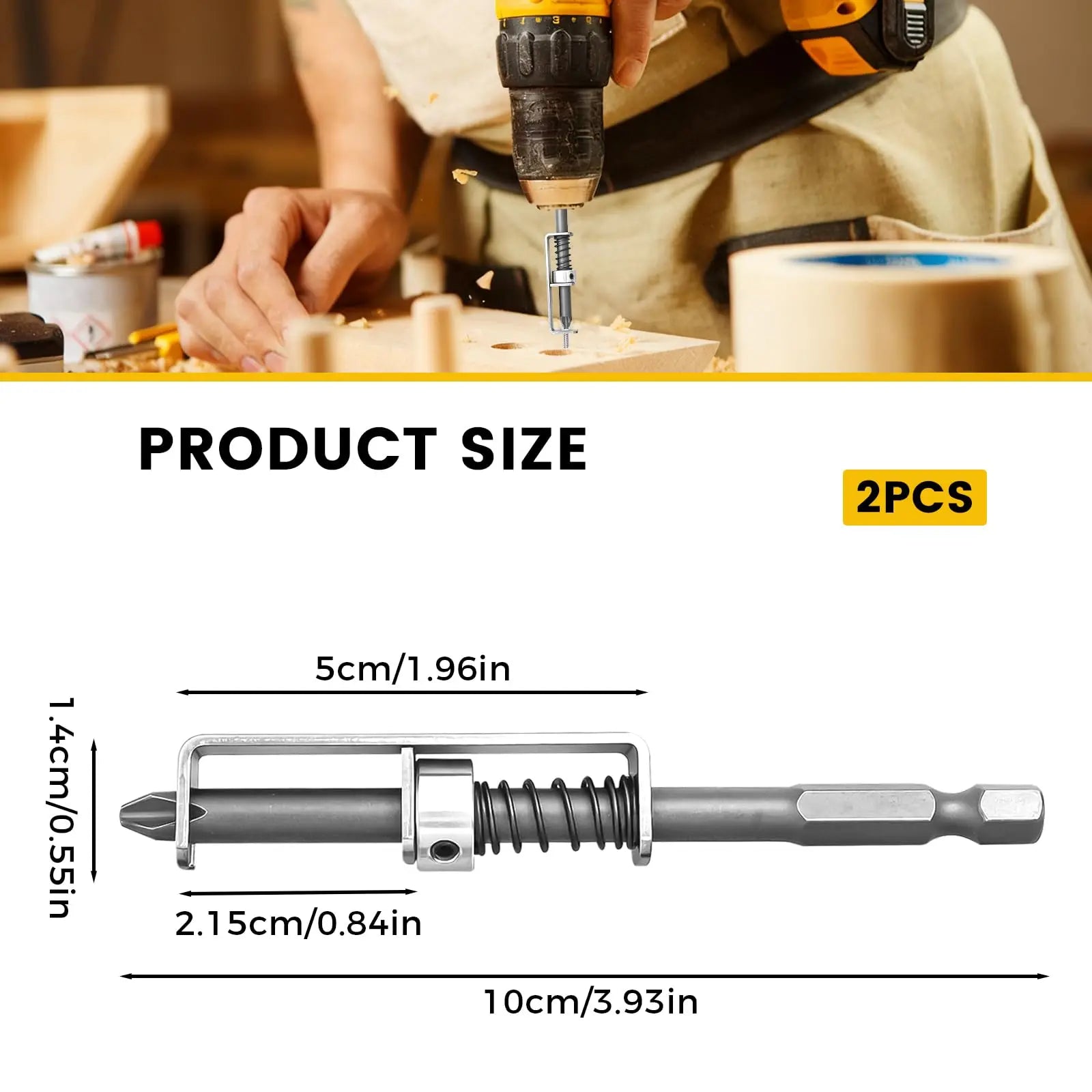 Spring-loaded screw holder drill bit anti-drop screwdriver bit fixing clamp set, suitable for electricians and home DIY repairs.