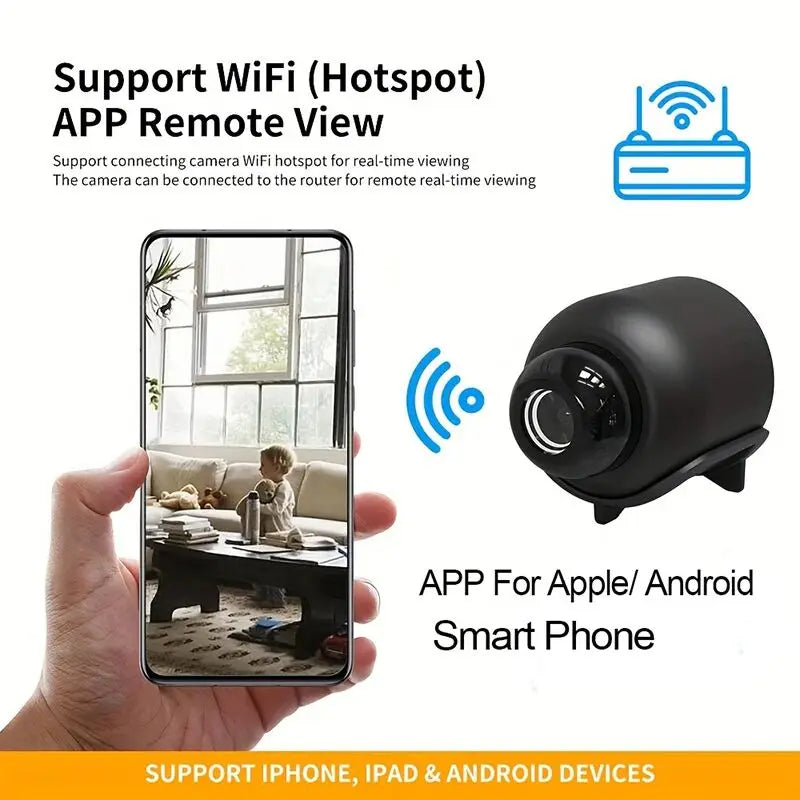 New X5Mini Night Vision 1080P Wireless Surveillance Camera Lightweight Clear Portable Motion Detection Premium Quality
