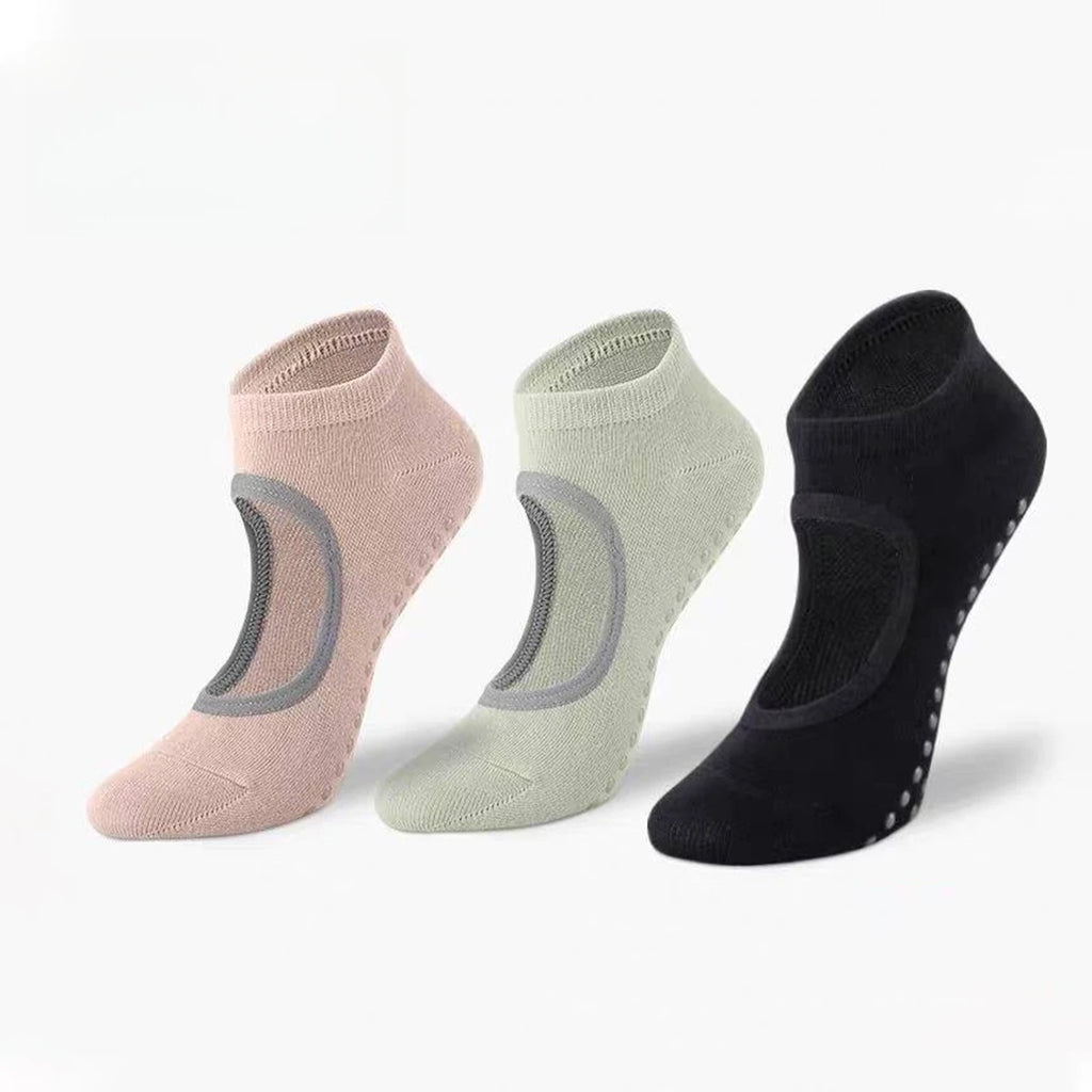 Non-Slip Yoga Socks for Women – Open Top Grip Socks, Breathable Ballet Style, Anti-Skid Pilates Barre Spring Summer