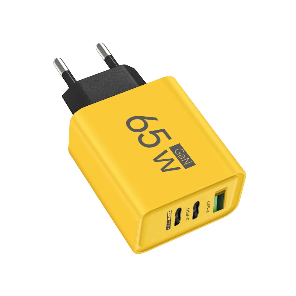 PD 65W Fast Charging Charger USB Mobile Phone Power Adapter For Samsung Huawei Xiaomi iPhone Honor Type C Quick Charge Charger