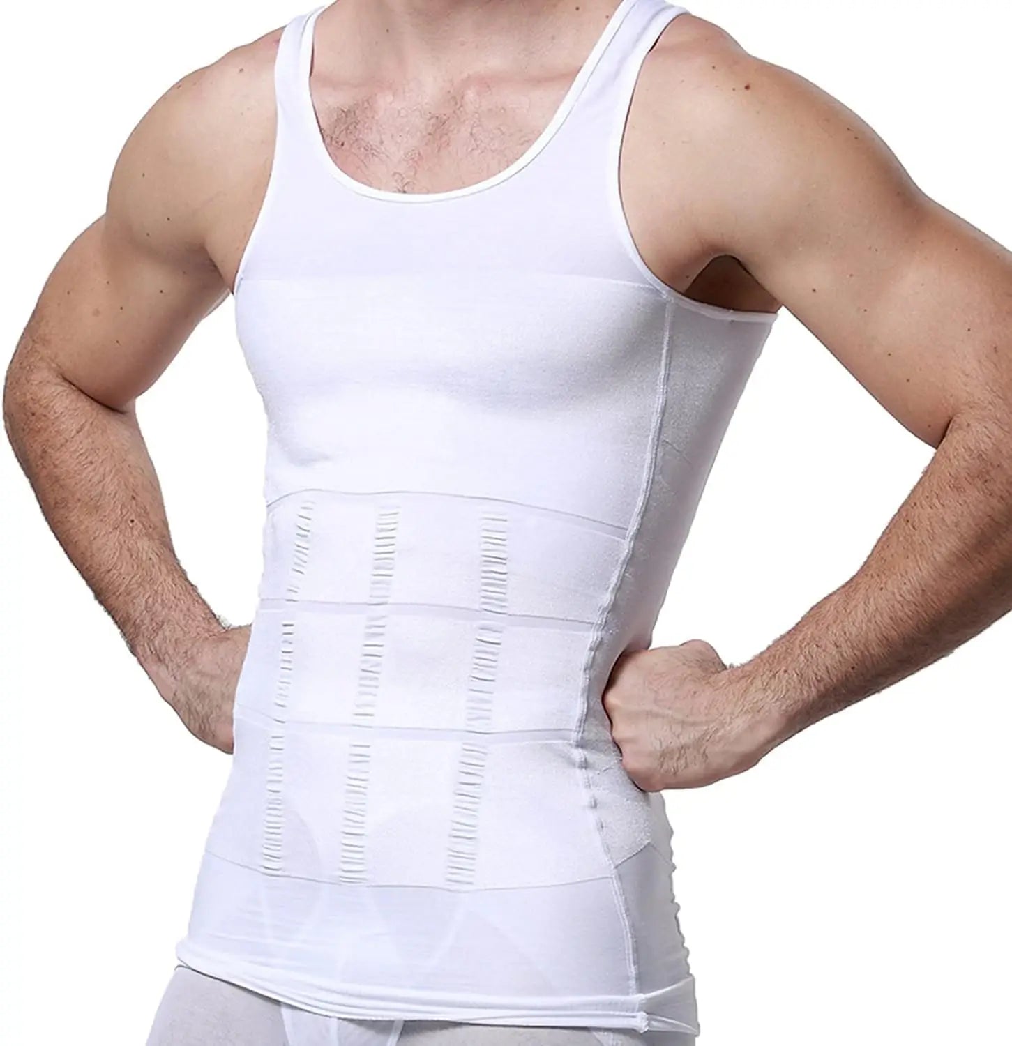 Men Compression Body Shaper Vest Seamless Slimming Tank Top Belly Control Waist Trainer Undershirt Shapewear
