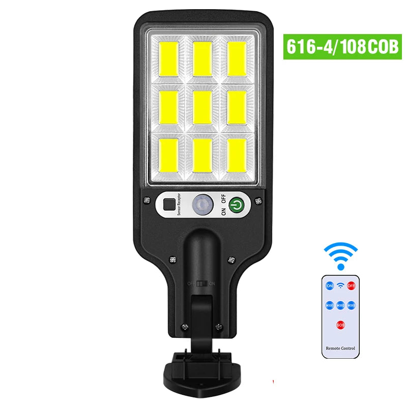 Powerful LED Solar Outdoor Courtyard Wall Lamp Rechargeable Induction Solar Garden Light Terrace Garage Door Street Lighting