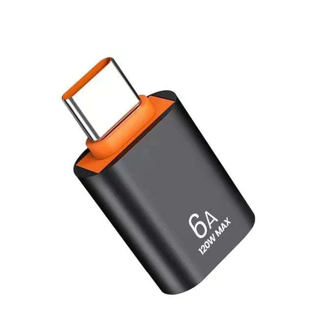 6A USB To Type C OTG Adapter 120W USB-C Male To Type-c Female Charger Converter for Macbook Samsung Data Transfer 1pc 2pcs
