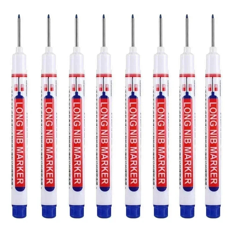 1-40PCS 20mm Deep Hole Long Nib Head Markers For Metal Perforating Pen Waterproof Bathroom Woodworking Decoration Multi-Purpose