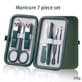 Professional 7-18 Piece Nail Care Kit Stainless Steel Manicure & Pedicure Set with Travel Case for On-the-Go Grooming