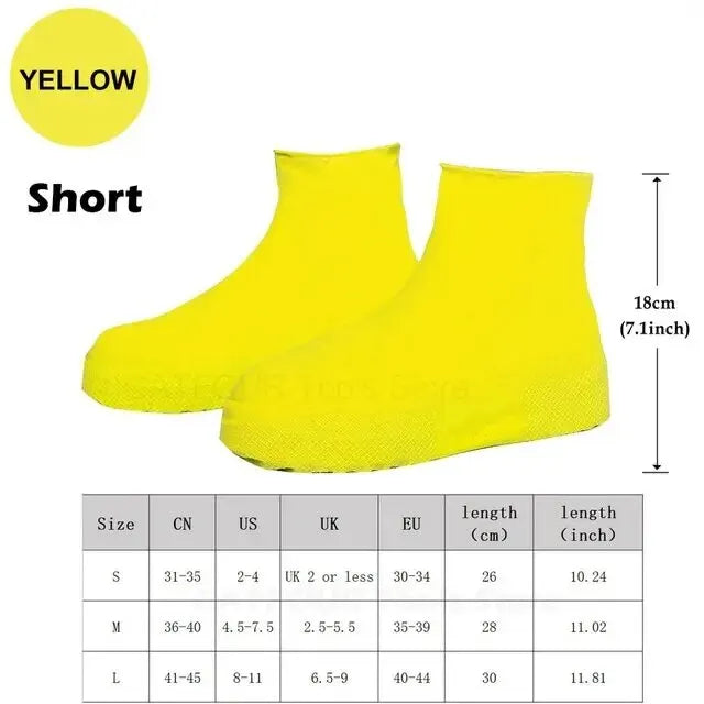 Reusable Waterproof Rain Shoe Covers Non-Slip Overshoes for Men & Women Outdoor Fishing Commute & Household Use Home Garden