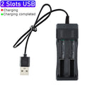 18650 Battery Charger 1/2/4 Slots Dual 18650 Charging 3.7V  Rechargeable Lithium Battery USB Charger For 16340 14500 18650