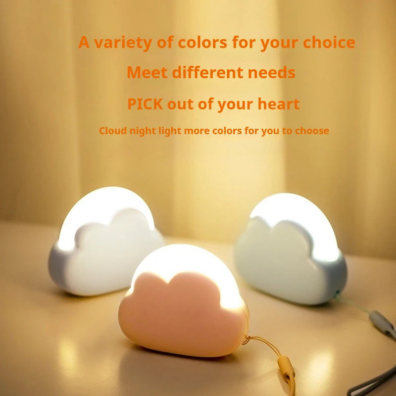 USB Wireless Night Light Mini Adorable Cloud Shape LED Night Lighst For Bedroom Baby Children Bedroom Desktop Decoration Lamps