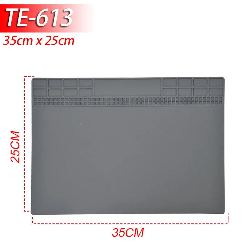 Magnetic Mat Silicone Repair Mat Circuit Board Soldering Pad Heat Resistant 932°F Anti-Static for ESD Iron Phone Repair