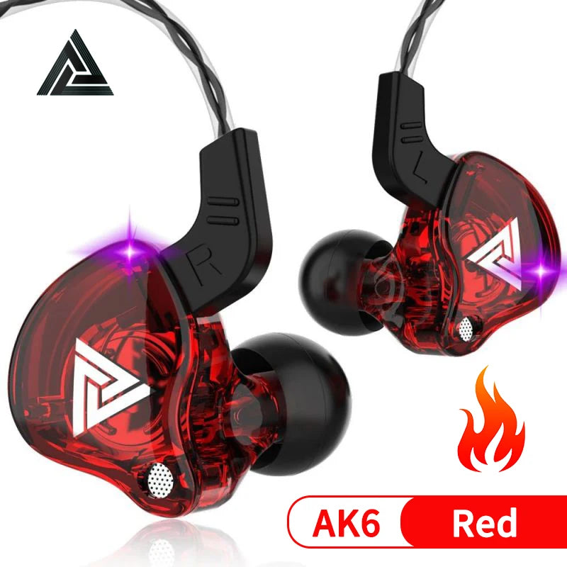 3.5MM Headset Music Earbuds In Ear With Mic Original QKZ AK6 Copper Driver HiFi Wired Earphone Race Sport Headphone Bass Stereo