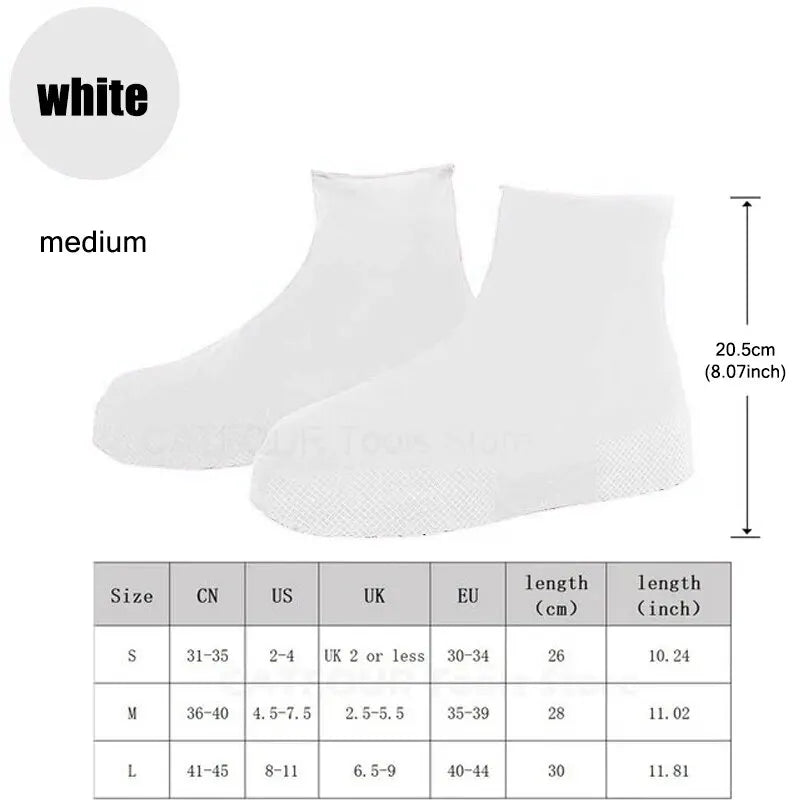 Reusable Waterproof Rain Shoe Covers Non-Slip Overshoes for Men & Women Outdoor Fishing Commute & Household Use Home Garden