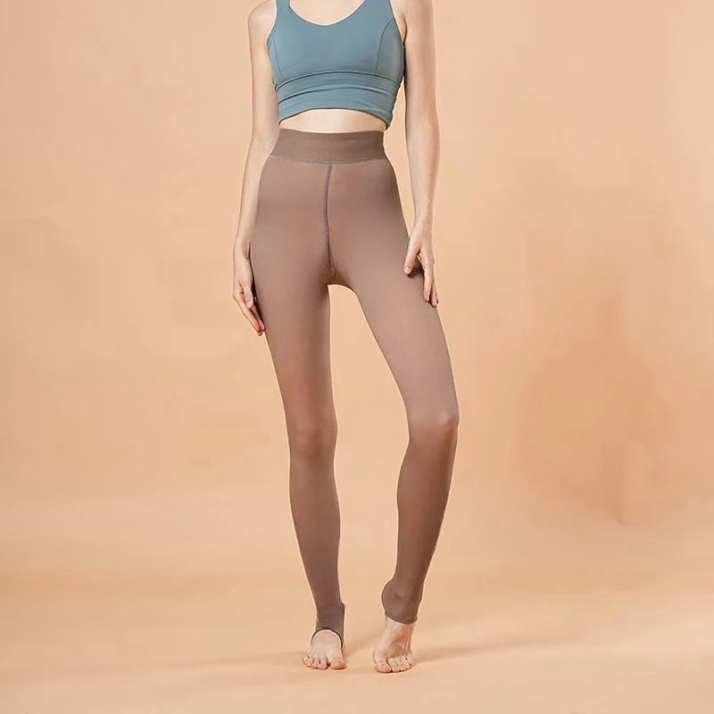 Women Thermal Tights Translucent Winter Warm Stockings Fleece Elasticity Thick Woman Pantyhose Sexy Slim High Waist Leggings