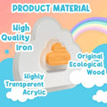 LED Ceiling Light Fixture Dimmable Cloud Lights for Ceiling with Remote Control 20W Creative Wooden Bedroom Ceiling Lamp for Ro