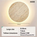 A03F-Outdoor LED Wall Light Waterproof Yellow Travertine Stone For Garden Villa Fence